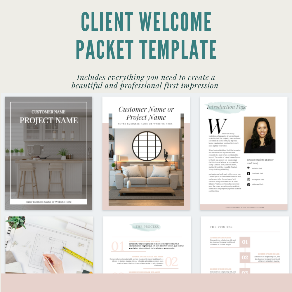 Not only do I offer Virtual Interior Design Assistant Services, if you are just looking for a quick template that you can use yourself to really make you look just as professional on paper as you do in person, I also offer Canva templates that you can find on my Etsy shop here.  - 